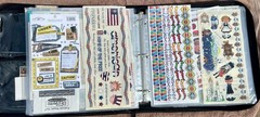 Crop In Style Binder With Lots Of Stickers ~ 17 Sheets full ~ All brands
