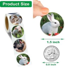 600 Pcs Realistic Farm Animal Stickers for Kids Classroom Barnyard Party Favor