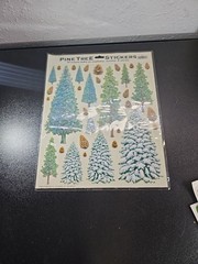 Winter Stickers Pine Trees Creative Imaginations 8×10 Sheet Vintage Retired