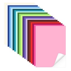40 Sheets Heavyweight A4 Printable Sticker Paper – Self-Adhesive, 20 Colors, 250