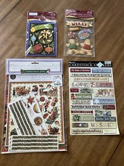 Vintage Scrapbook Craft Lot Stickers Rub Ons Brads Disney K&Company 22+ Items