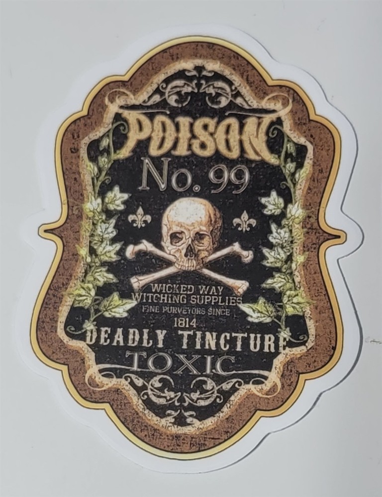 Victorian Trading 50 Gothic Spooky Apothecary Label Planner Journal Stickers 23D