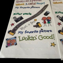 MAMBI sticker Sheets Set Of 2 Camera Pictures Smile 2001 Open & Missing