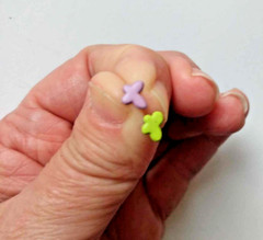 Lot 64 Mix Mini Butterflies Paper Brads Yellow, Green, Purple, Pink Pastel 5x8mm