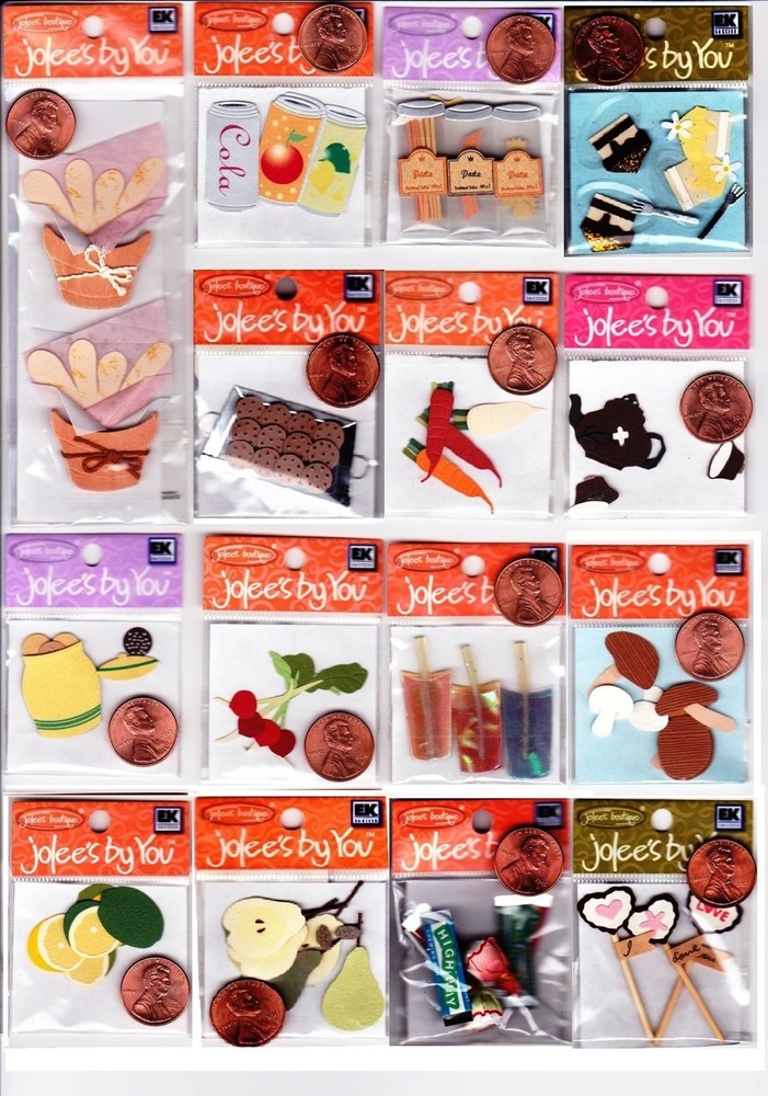 Jolee’s By You Stickers FOOD – Soda Cookie Carrot Tea Bread Cake – NIP