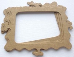 {4} *FRILLY SCALLOP FRAME* Picture Frames Chipboard Die Cuts – 3 5/8″ x 4 1/4