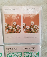 300 PCS. THANK YOU FOR SUPPORTING MY BUSINESS~HAPPY~FLOWER DESIGN~BOX STICKERS