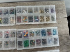 Craft Mates Embellishments Beads 6 Lockables Organizers Junk Journal Craft Lot