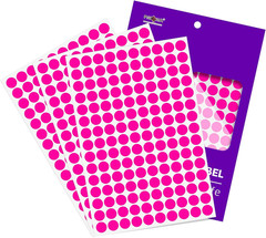 1500PCS Colored Dot Stickers 1/2″ round Color Code Sticker Black Small Circle La