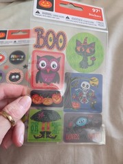 Vintage Halloween Scrapbook Sticker Multi-Brand Theme Pack Lot of 7