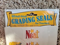 Neat Stickers Grading Seals Teachers Eureka Paper Magic Group USA NOS Vtg READ