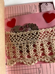 valentines junk journal scrapbook tassel pen clip 62 pages rabbit couple 1 sig