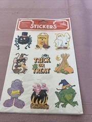 Vintage Eureka Halloween 4 sticker sheets,Ghost, Spider Trick or Treat – 36 Pack