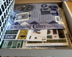 Scrapbooking Football Theme Supplies Stickers Paper New & Used See Photos!