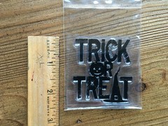 2 NEW Clear Halloween Stamp Trick or Treat Inkadinkado & Cob Web Imaginisce