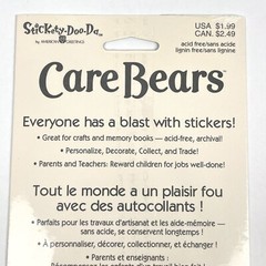 NEW 2004 Stickety Doo Da CARE BEAR American Greetings Stickers 2 Sheets