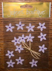 Jolees VIOLET JEWELED FLOWERS Gem Purple Bunch Bouquet Wedding Scrapbook Sticker