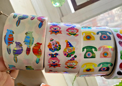 Update: Great 7 Vintage Stickers Off The Roll: Pearly, Fuzzy, Prismatic U Choose
