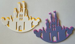 ROCKING CASTLE Die-Cut Set (4pc)Disney•Mickey Heads •Flags•Cartoon•Card Making•