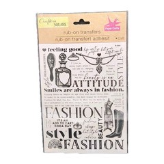 Crafters Square Paper Craft Rub On Transfer Stickers Decals Fashion Beauty Style