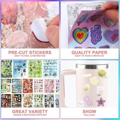 800 Pcs Kawaii Scrapbook Stickers – Japanese Travel Aesthetic Decor Book