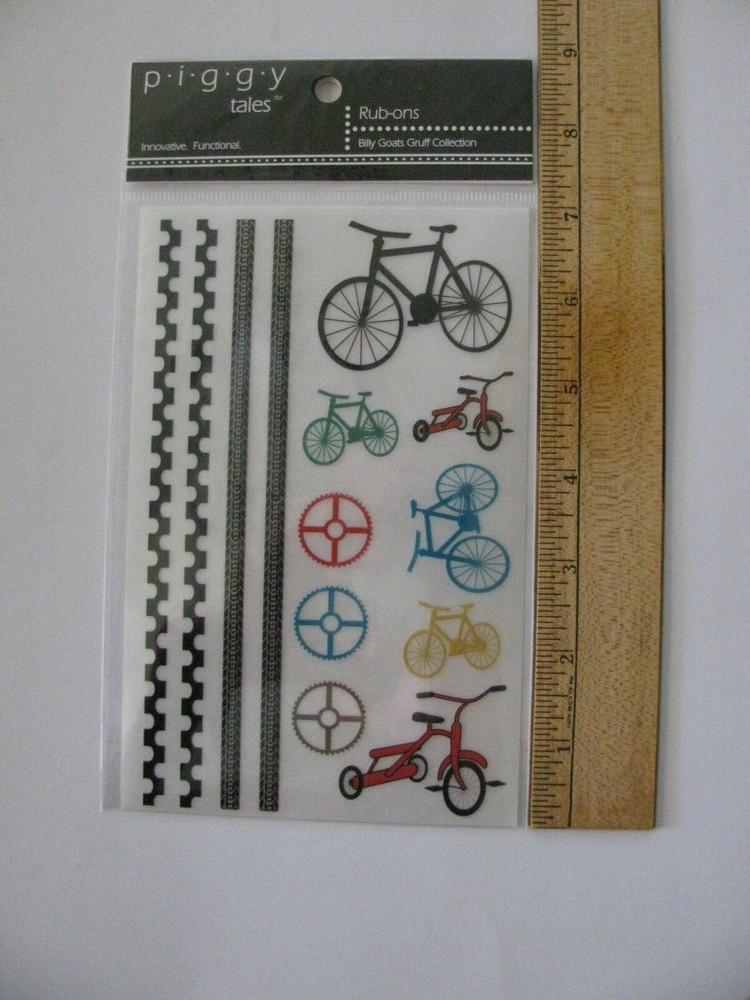 Piggy Tales BILLY GOAT GRUFF Bikes & Trikes Rub Ons NIP
