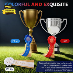3 Pcs Award Ribbons Rosette Set Satin Participation Ribbon Honorable Awards Badg