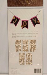 American Crafts DIY Shop Large Letter Stickers Kraft & Black- Lot of 3