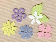 Blossoms – Small Pastel Felt Flowers Assortment