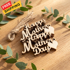 BinaryABC Happy Mother’s Day Crafts Wooden approx. 9.5cm x 6.5cm x 0.25cm
