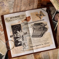 200 Sheets of Vintage Scrapbook Paper, Journaling Scrapbooking Supplies Craft De