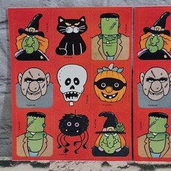 Vintage 80’s Gibson Cleo Halloween Creatures Sticker 2 Sheets Rare