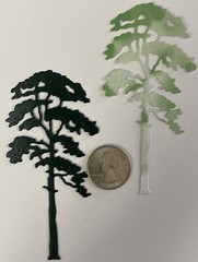 FOREST TREE Die-Cuts(10pc) Pinecone•Yard•Evergreen•Outside•Card Making•Scrapbook