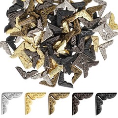 100 Pcs Vintage Metal Book Corner Protectors Decorative Corner Guards for Albums