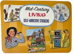Laughing Elephant Vintage Sticker Lot Retro Mid-Century Style & Cars Set 2008