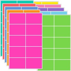 Colored Labels Stickers 3″ x 2″, Moving Labels for Boxes, 10 Colors, Large Ad…