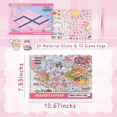 10Pcs Big Size 3D Sticker Scenes DIY Make Your Own Scene House Stickers