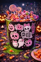 Pink Halloween Sticker Set – 25 Piece
