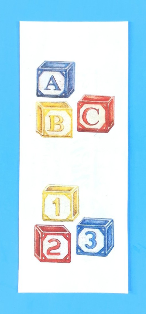 Vintage Creative Memories ABC Kids Wood Blocks Toys Sticker Sheet Scrapbooking