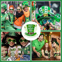 50 Pcs St. Patrick’S Day Stickers, Vinyl Waterproof Irish Shamrock Stickers