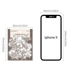 16Pcs Vintage Flowers Stickers Blossom Transparent Sticker Journal Planner Craft