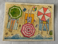 Vintage Rare Hallmark scratch n sniff sticker cocoa butter scent 1983