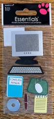 Essentials Computer Class Manual Mouse Keyboard CD Pen School Notebook Stickers