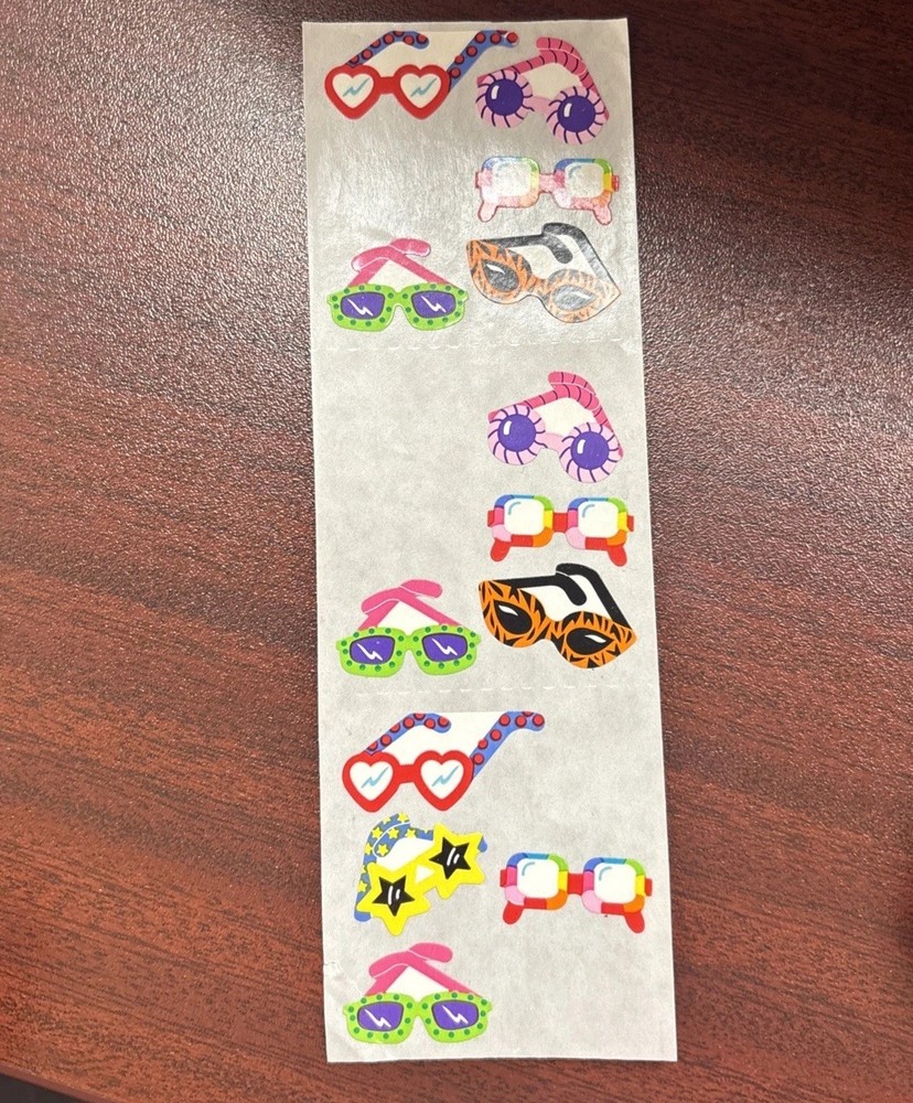 Tg Sandylion Stickers Colorful Sunglasses 90s Tiger Neon Fun Star Rainbow