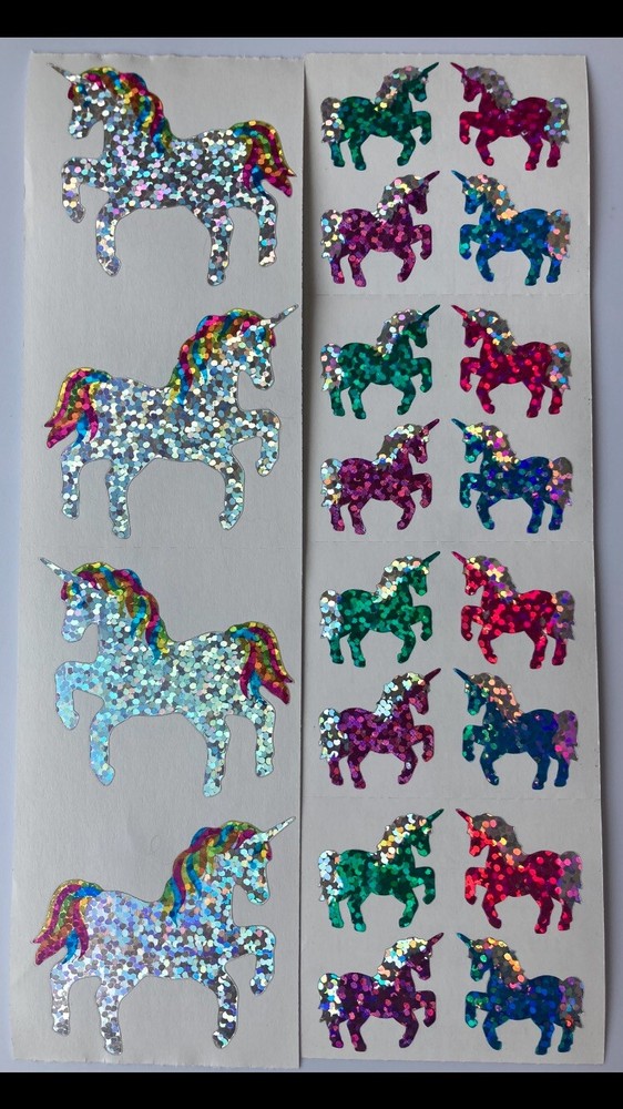 Hambly Studios Glitter Prismatic UNICORNS Stickers