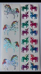 Hambly Studios Glitter Prismatic UNICORNS Stickers