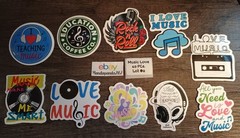 Music Love – Cute – Stickers – 10 PCs – 5 styles available! See Description