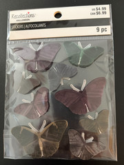 RECOLLECTIONS HALLOWEEN DIMENSIONAL STICKERS 9 PC EMBELLISHMENTS BUTTERFLY MOTH