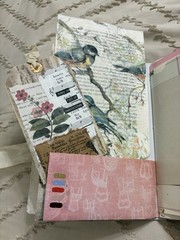 Pink Soft Cover Junk Journal Full of Decorative Ephemera