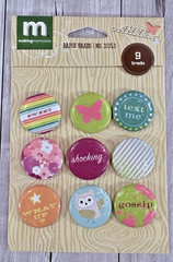 Crafts Junk Journaling Brads Making Memories Just Chillin Girl Badge Brads (9)
